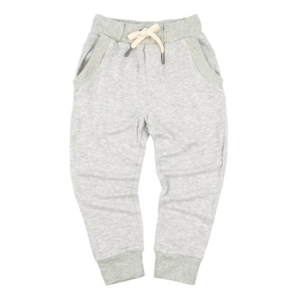 NEW MIKI MIETTE boy's ziggy jogger pants in moon grey